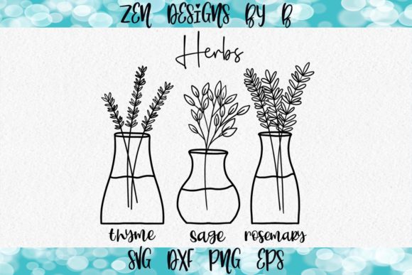 Download Hand Drawn Herbs, Sage, Rosemary, Thyme - Herbs Collection