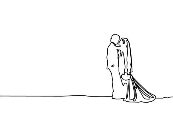 Download Abstract Line Art Couple Wedding Art - Abstract line art Collection