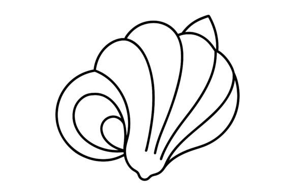 Download Abstract Line Art Seashell in One - Abstract line art Collection