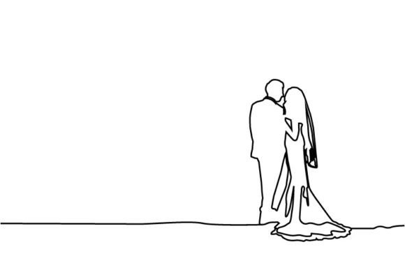 Download Abstract Line Art Couple Wedding Design - Abstract line art Collection