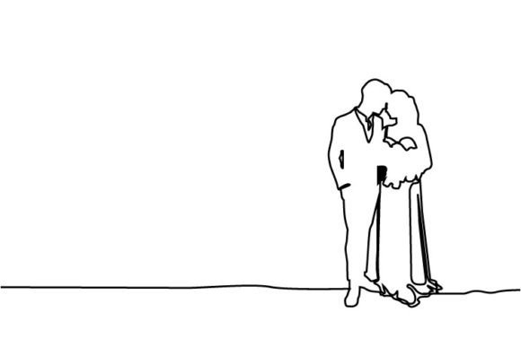 Download Abstract Line Art Couple Wedding Vector - Abstract line art Collection