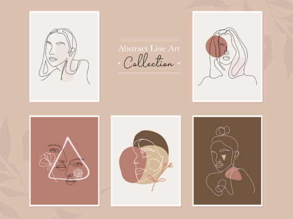 Download Abstract Line Art Woman Prints Elements - Abstract line art Collection