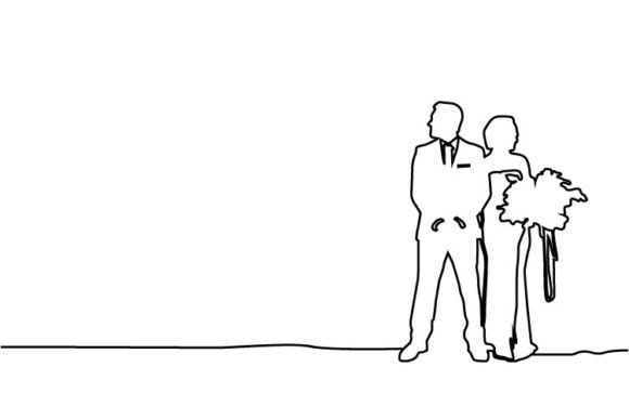 Download Abstract Line Art Couple Wedding Vector - Abstract line art Collection